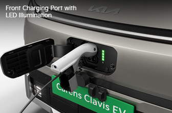 Carens Clavis EV charging port